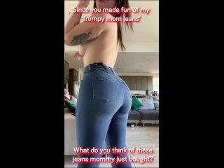 sexual fantasies | sex captions my stepmom tries on her new jeans in front of me