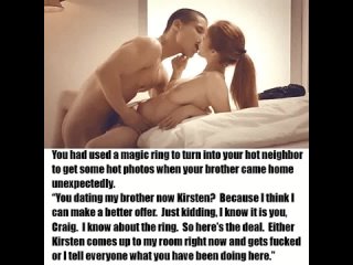sexual fantasies | sex captions he knows about the ring (incest)
